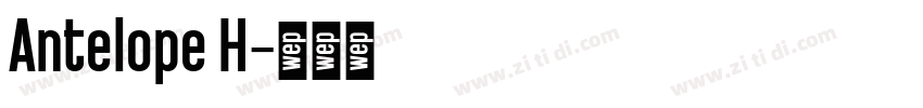 Antelope H字体转换